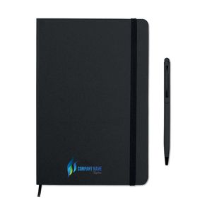 GiftRetail MO9348 - NEILO SET A5 notebook w/stylus 72 lined Black
