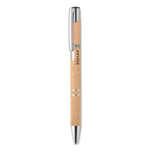 GiftRetail MO9762 - BERN PECAS Wheat Straw/ABS push type pen Orange