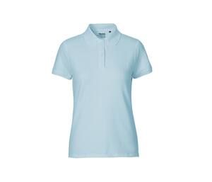 Neutral O22980 - Women's quilted polo shirt  Light Blue