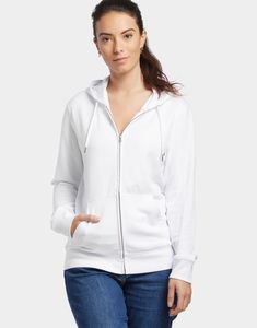 Les Filosophes MONTAIGNE - Unisex Organic Cotton Zipped Hoodie Made in France White