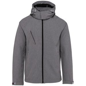 Kariban K413 - MEN'S HOODED SOFTSHELL JACKET Marl Grey