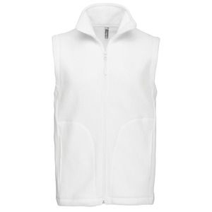 Kariban K913 - LUCA - ZIP THROUGH MICRO FLEECE GILET White