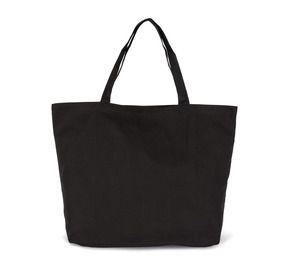 Kimood KI0296 - Extra-large shopping bag in cotton Black