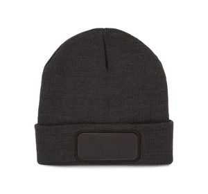 K-up KP891 - Recycled beanie with patch and Thinsulate lining Dark Grey