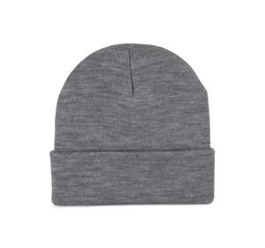 K-up KP892 - Recycled beanie with knitted turn-up Oxford Grey