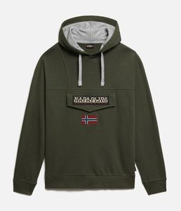 NAPAPIJRI NP0A4F9F - Burgee SUM 3 hooded sweatshirt Green depths