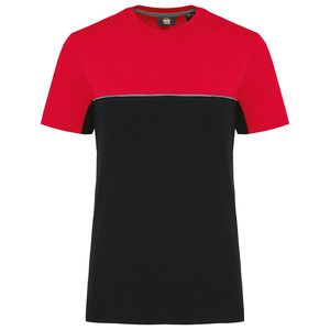 WK. Designed To Work WK304 - Unisex eco-friendly short sleeve two-tone t-shirt Black / Red