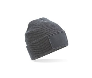 BEECHFIELD BF540 - REMOVABLE PATCH THINSULATE™ BEANIE Graphite Grey