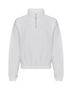 AWDIS JH037 - WOMEN'S CROPPED 1/4 ZIP SWEAT Arctic White