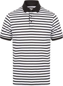 Front Row FR230 - Striped jersey polo shirt