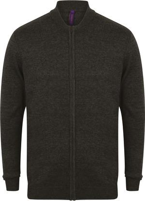 Henbury H718 - Knitted bomber jacket