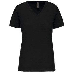 Kariban K3029IC - Ladies' BIO150IC V-neck t-shirt Black