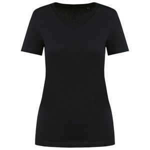 Kariban Premium PK305 - Ladies' V-neck short-sleeved Supima® t-shirt Black