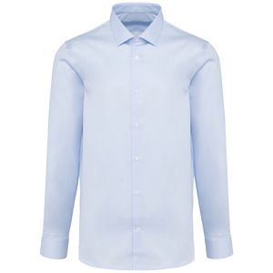 Kariban Premium PK504 - Men's long-sleeved poplin shirt Essential Light Blue