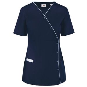 WK. Designed To Work WK506 - Ladies’ polycotton smock with press studs Navy