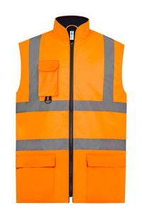 Yoko YHV005 - Hi-vis padded bodywarmer Hi Vis Orange