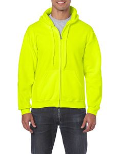 GILDAN GIL18600 - Sweater Hooded Full Zip HeavyBlend for him Safety Green