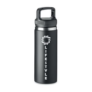 GiftRetail MO6772 - CLEO Double wall flask 500 ml Black