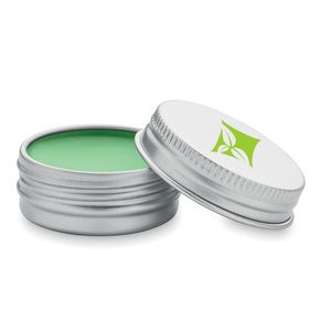 GiftRetail MO6809 - BALM Vegan lip balm in round tin Green