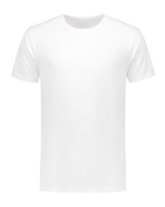 Lemon & Soda LEM1130 - T-shirt crewneck fine cotton elasthan White-extra longer length