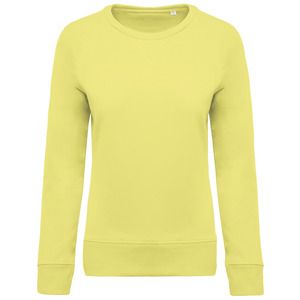 Kariban K481 - Women's organic round neck sweatshirt with raglan sleeves Lemon Yellow