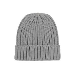K-up KP953 - Double ribbed beanie with turn-up Granite Grey