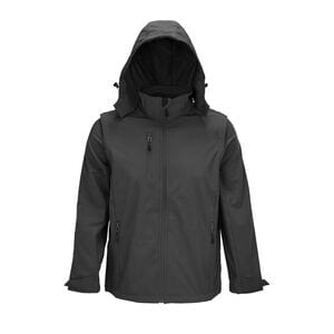 SOL'S 03995 - FALCON 3IN1 Softshell Jacket With Removable Hood And Sleeves Charcoal Grey