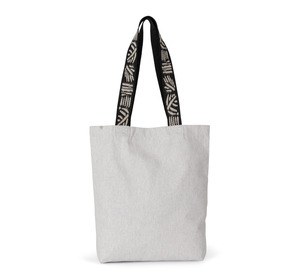 Kimood KINS115 - Recycled flat bottom shopping bag Pebble Grey / Nippon Ecru