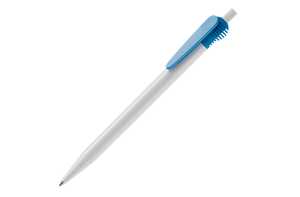 TopPoint LT87610 - Cosmo ball pen hardcolour round clippart White/ Light Blue