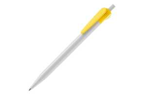 TopPoint LT87610 - Cosmo ball pen hardcolour round clippart White/Yellow