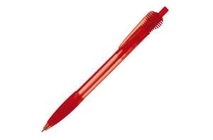 TopPoint LT87624 - Cosmo ball pen transparent rubber round clip Transparent Red