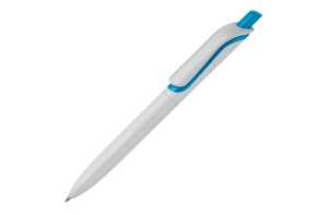 TopPoint LT87864 - Ball pen Click Shadow Made in Germany White/ Light Blue