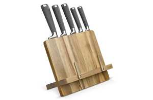 TopPoint LT94502 - Cooking book standard with 5 knives Wood