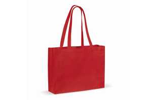 TopEarth LT95243 - Recycled cotton bag with gusset 140g/m² 49x14x37cm Red