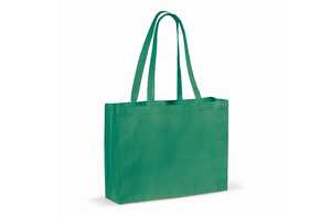 TopEarth LT95243 - Recycled cotton bag with gusset 140g/m² 49x14x37cm Dark Green