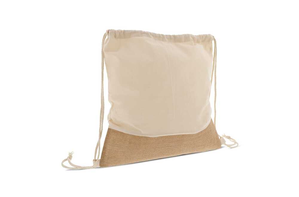 TopEarth LT95270 - Drawstring bag Jute with cotton cords 38x41cm