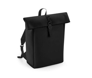 BAG BASE BG335 - MATTE PU ROLL-TOP BACKPACK Black