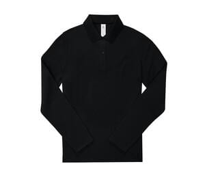 B&C BCW464 - Ladies' long sleeve 210 poloshirt Black