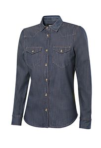 Velilla 405007S - WOMEN'S LS DENIM SHIRT Denim