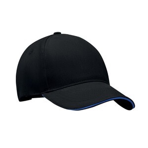 GiftRetail MO6875 - SINGA 5 panel baseball cap Black/Blue