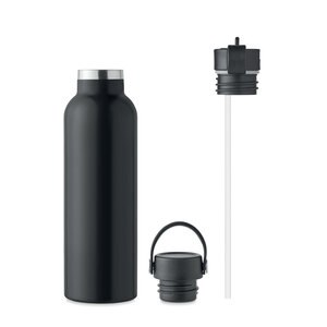 GiftRetail MO6944 - BOALI Double wall bottle 700 ml Black