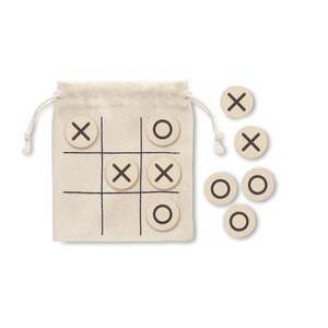 GiftRetail MO6954 - TOPOS Wooden tic tac toe Beige