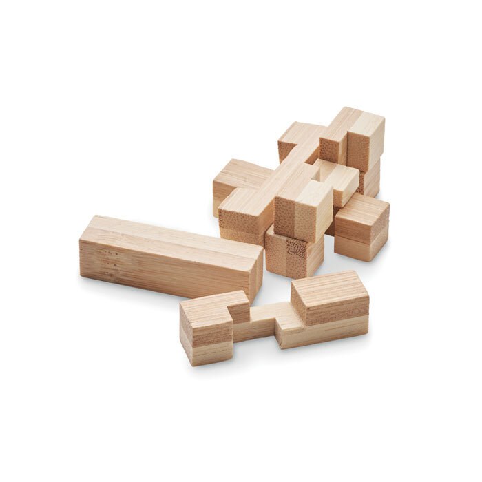 GiftRetail MO6988 - SQUARENATS Bamboo brain teaser puzzle