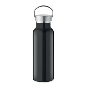 GiftRetail MO2107 - FLORENCE Double wall bottle 500 ml Black