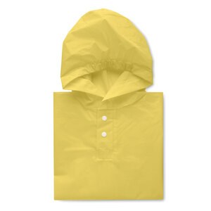 GiftRetail MO2128 - PONCHIE PEVA kid rain coat with hood Yellow