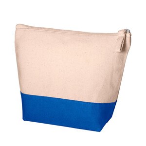 EgotierPro 38001 - Cotton Canvas Toilet Bag, Dual-Tone COMBI Blue