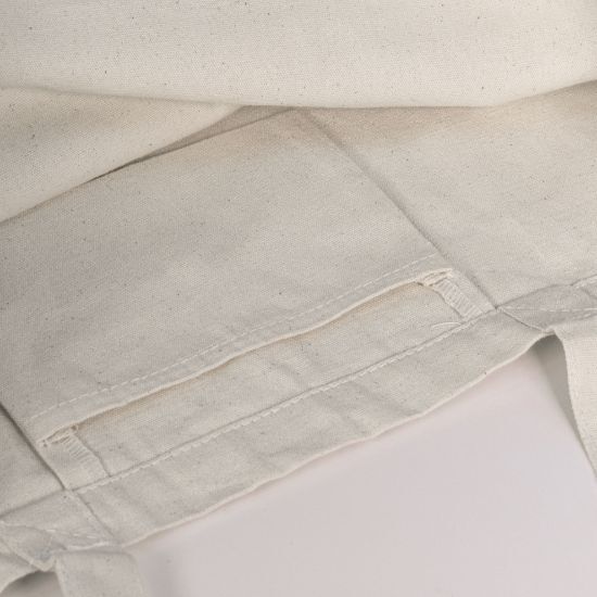 EgotierPro 39544 - Cotton Bag with Long Handles & Inner Pocket LAKE