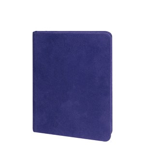 EgotierPro 39549 - Velvet Cover Notebook with 80 Lined Sheets VELVET Blue