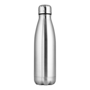 EgotierPro 50072 - 304 Stainless Steel Double-Wall Bottle 500ml SEVEN Silver