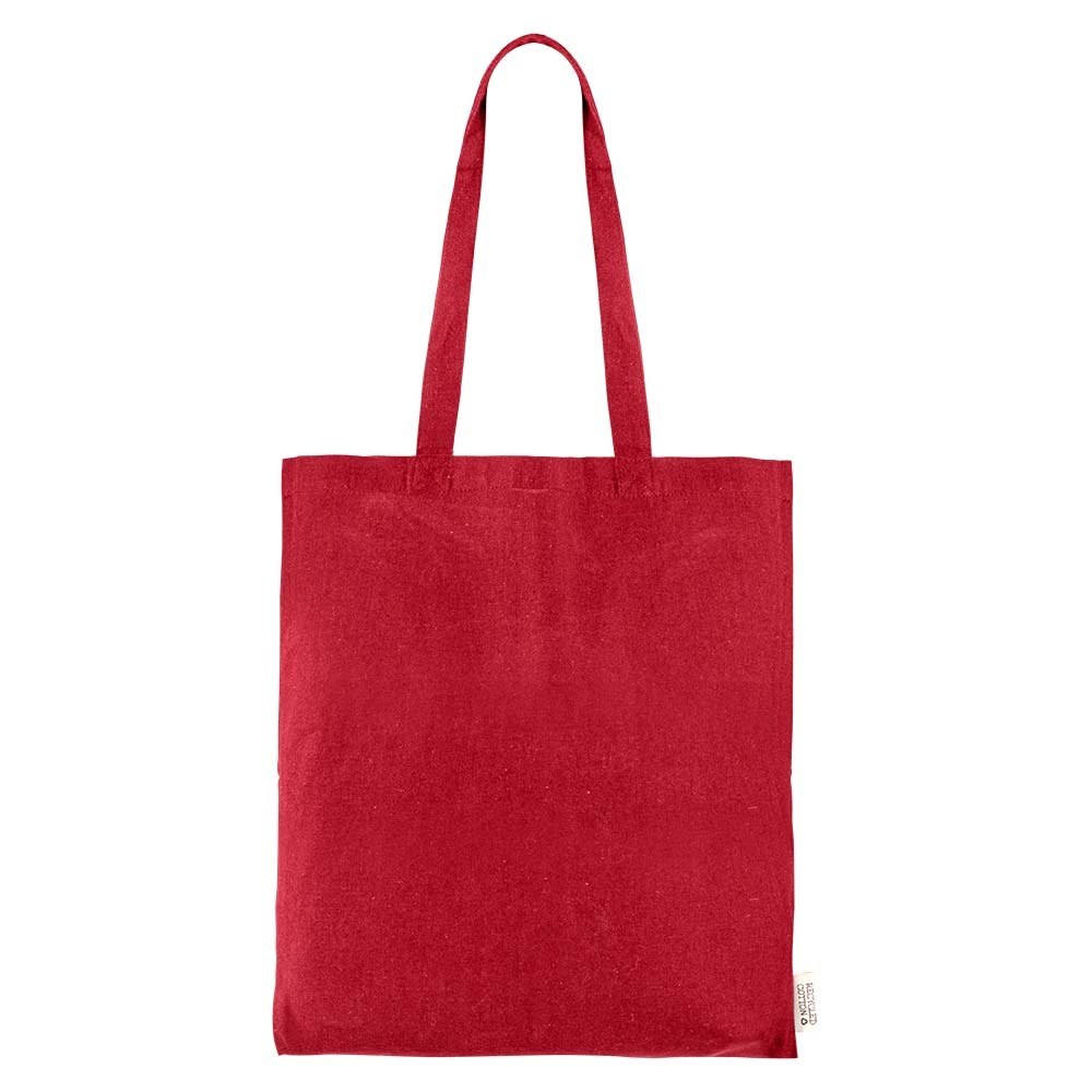 EgotierPro 50648 - 100% Recycled Cotton Long Handle Bag TELL